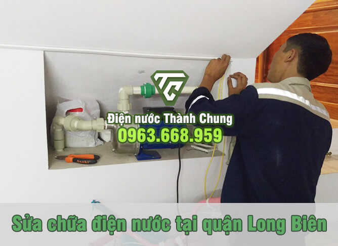 Sửa máy bơm nước và hệ thống điện nước quận Long Biên
