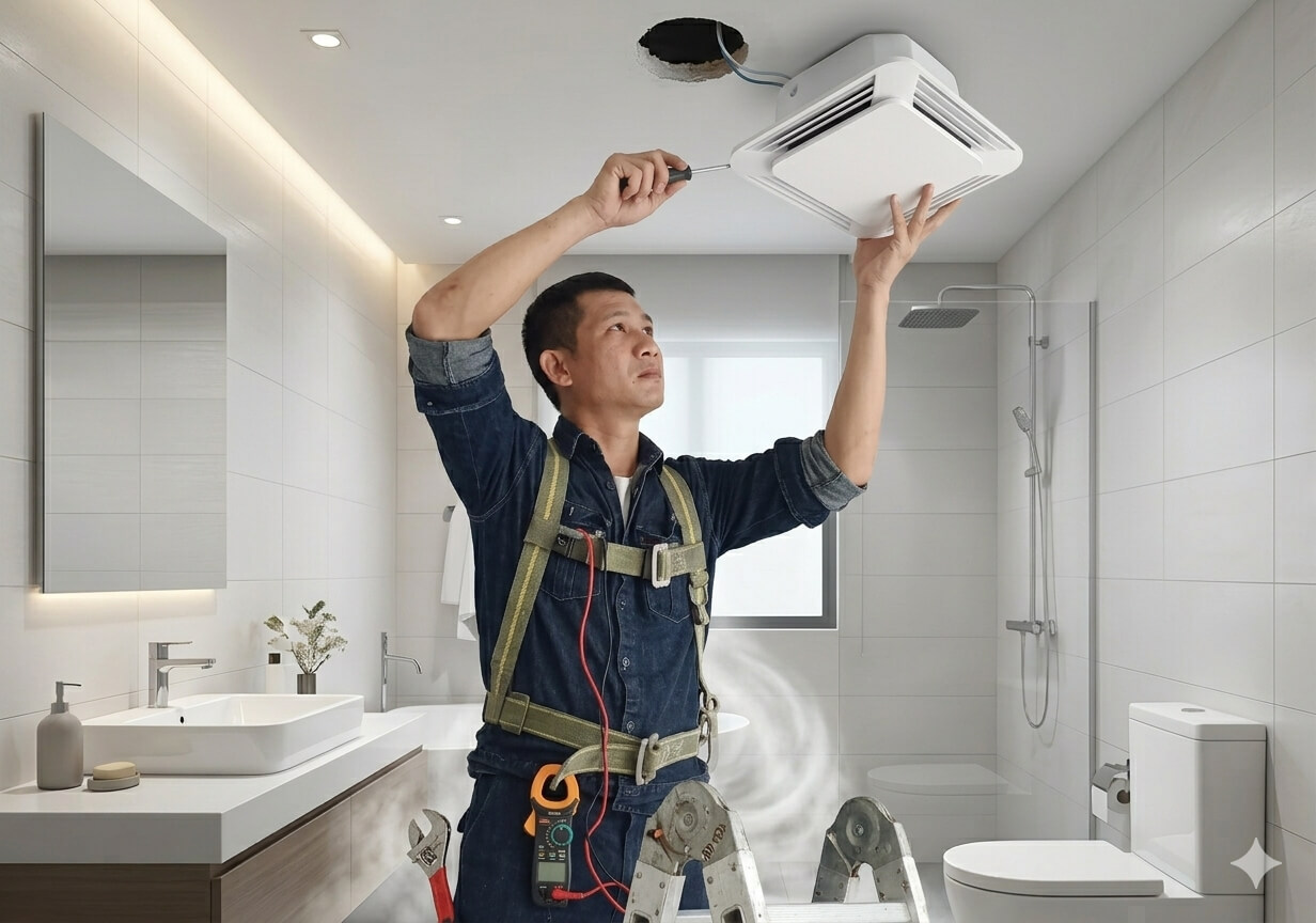 Thợ Lắp Đặt Quạt Hút Mùi Nhà Vệ Sinh